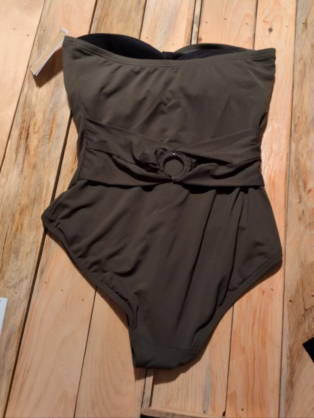 Michael kors strapless one piece swimsuit